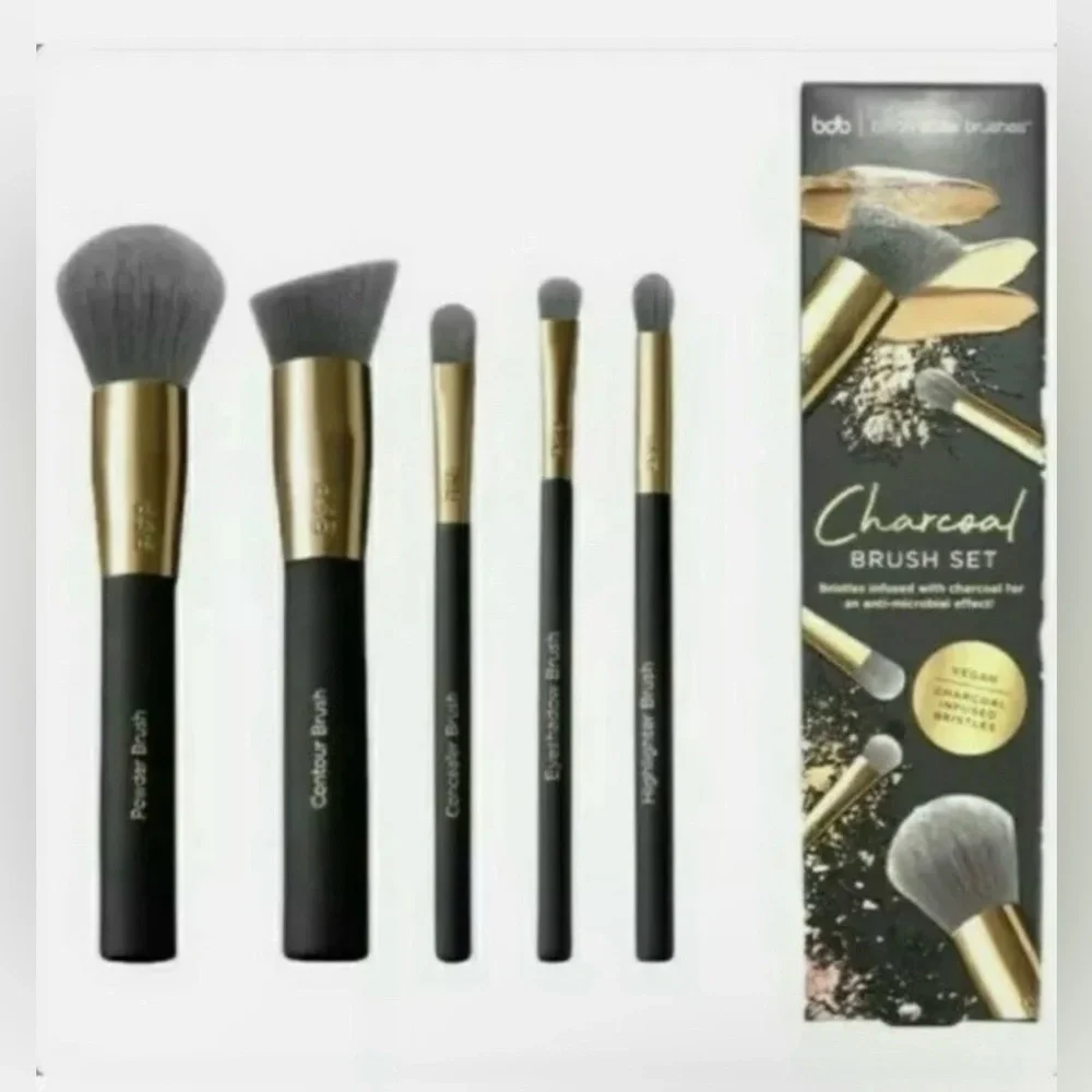 Billion Dollar Brushes Charcoal Makeup Brush Set - NIB